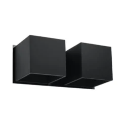 Aplique de pared QUAD 2 negro, G9
