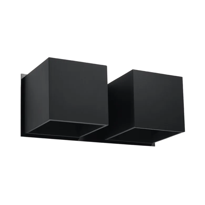 Aplique de pared QUAD 2 negro, G9