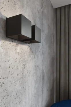 Aplique de pared QUAD 2 negro, G9