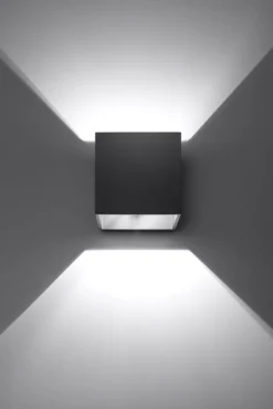 Aplique de pared QUAD 1 negro, G9