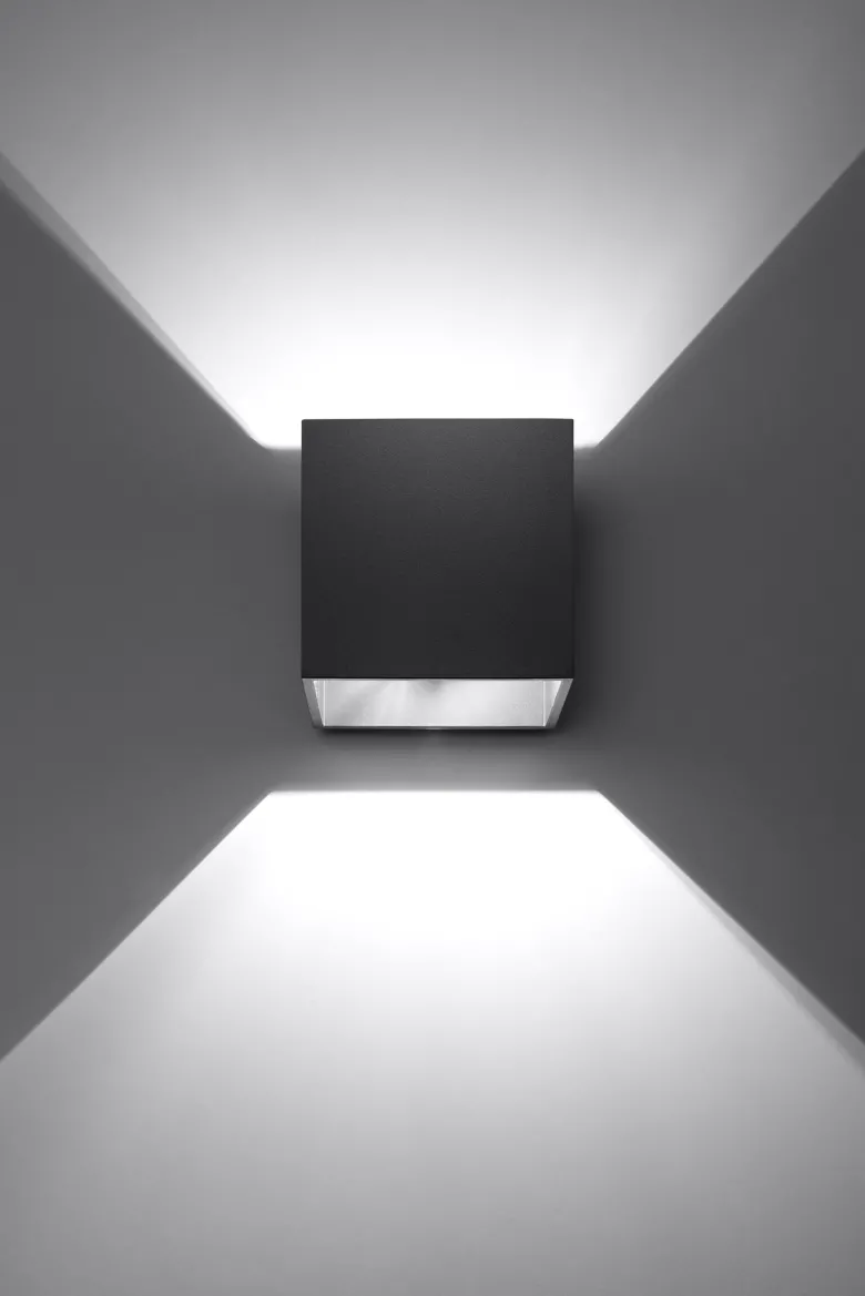 Aplique de pared QUAD 1 negro, G9