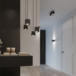 Aplique de pared QUAD 1 negro, G9