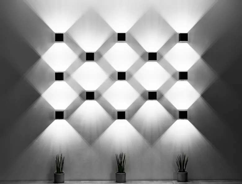 Aplique de pared QUAD 1 negro, G9