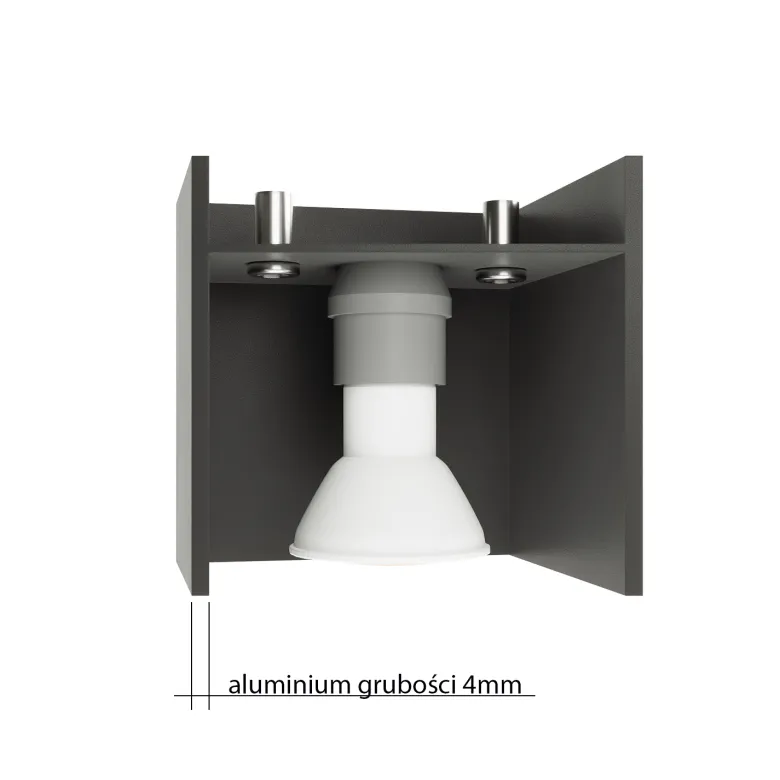 Aplique de pared QUAD 1 negro, G9