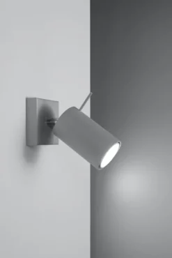 Aplique de pared RING 1 gris, GU10