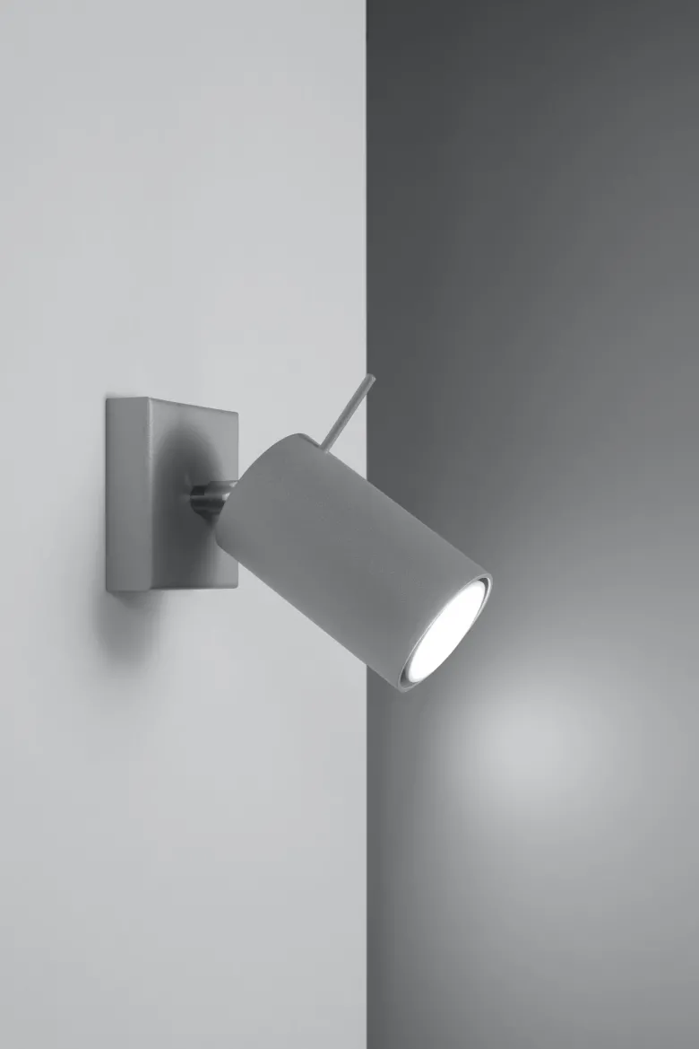 Aplique de pared RING 1 gris, GU10
