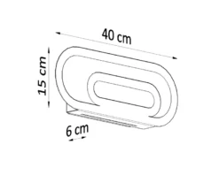 Aplique de pared SACCON blanco, G9