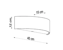 Aplique de pared SKALA negro, E27