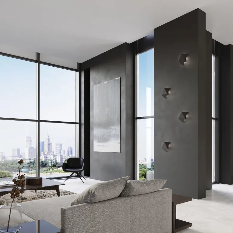 Aplique de pared SOLIDO negro, G9