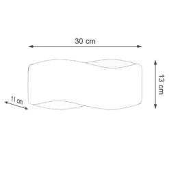 Aplique de pared TILA 30 negro, G9
