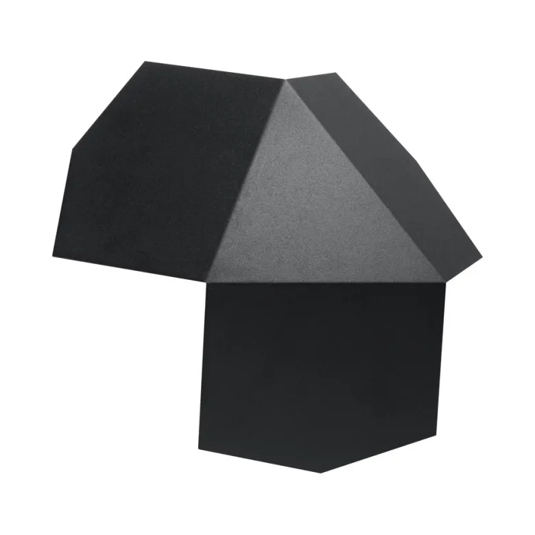 Aplique de pared TRES negro, G9