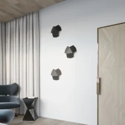 Aplique de pared TRES negro, G9