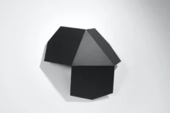 Aplique de pared TRES negro, G9