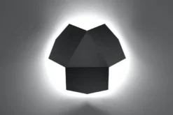 Aplique de pared TRES negro, G9