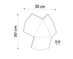 Aplique de pared TRES negro, G9