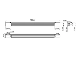 Aplique de pared VALO negro, T8