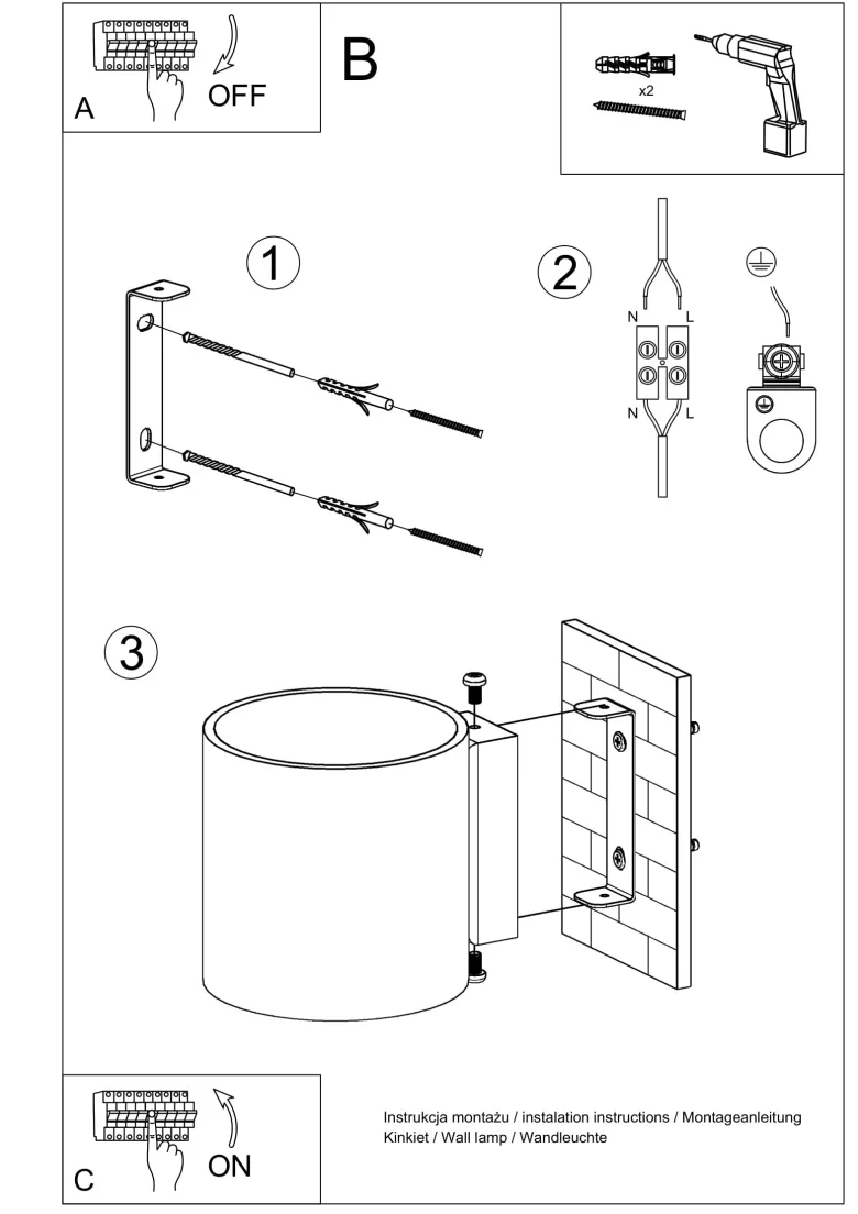 Aplique de pared VICI, G9
