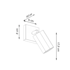 Aplique de pared ZEKE, roble, GU10