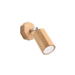 Aplique de pared ZEKE, roble, GU10