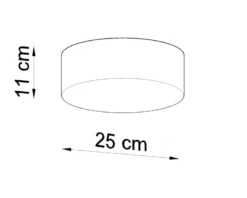 Aplique de techo ARENA gris, E27