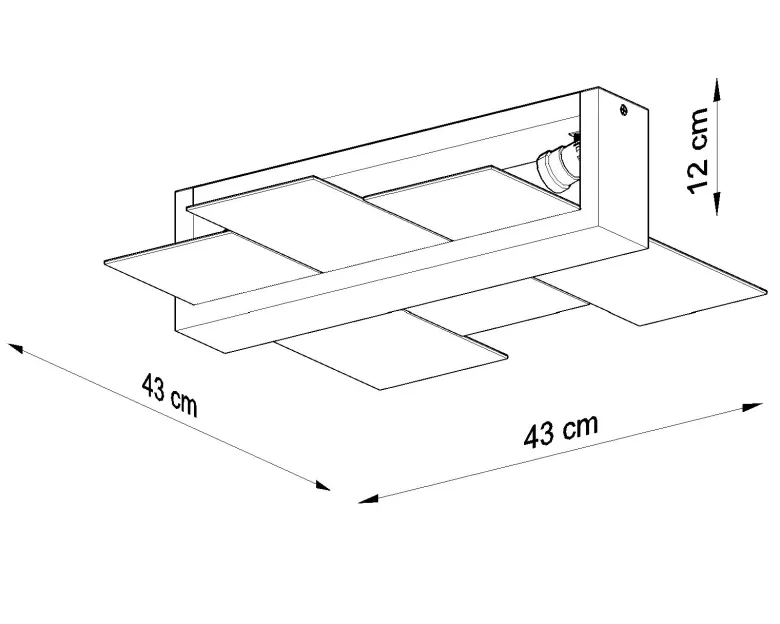 Aplique de techo de Madera FENIKS 2, E27