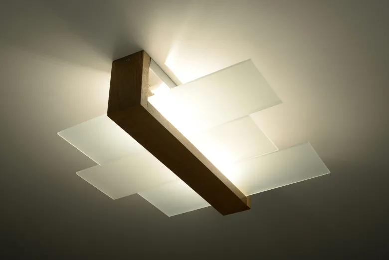 Aplique de techo de Madera FENIKS 2, E27