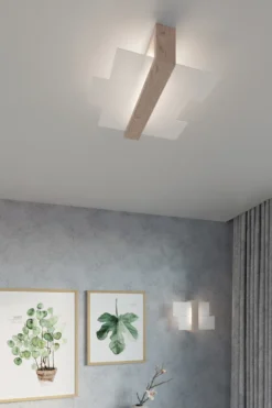Aplique de techo de Madera FENIKS 2, E27