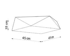 Aplique de techo HEXA 45 negro, E27