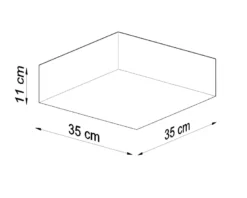Aplique de techo HORUS 35 gris, E27