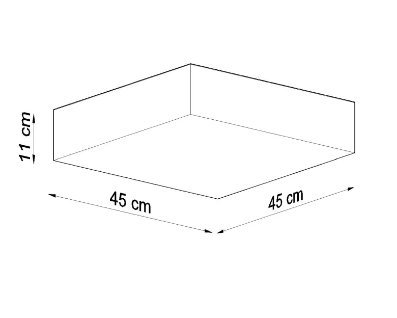 Aplique de techo HORUS 45 negro, E27