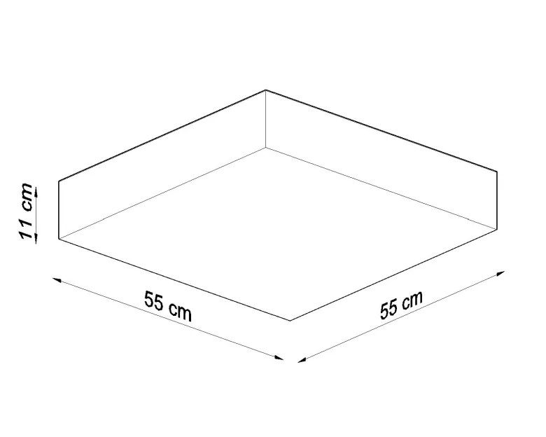 Aplique de techo HORUS 55 negro, E27
