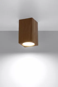 Aplique de techo KEKE 10, roble, GU10
