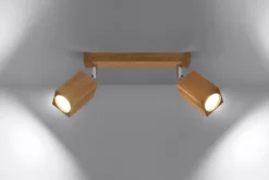 Aplique de techo KEKE 2, roble, GU10