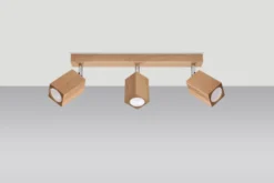 Aplique de techo KEKE 3, roble, GU10