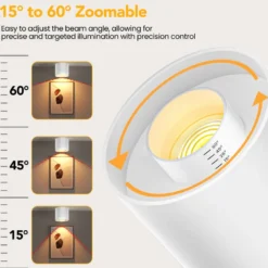 Aplique de techo LED FADO 10-20-30W. 3xCCT, Ajustable 15º-60º, blanco