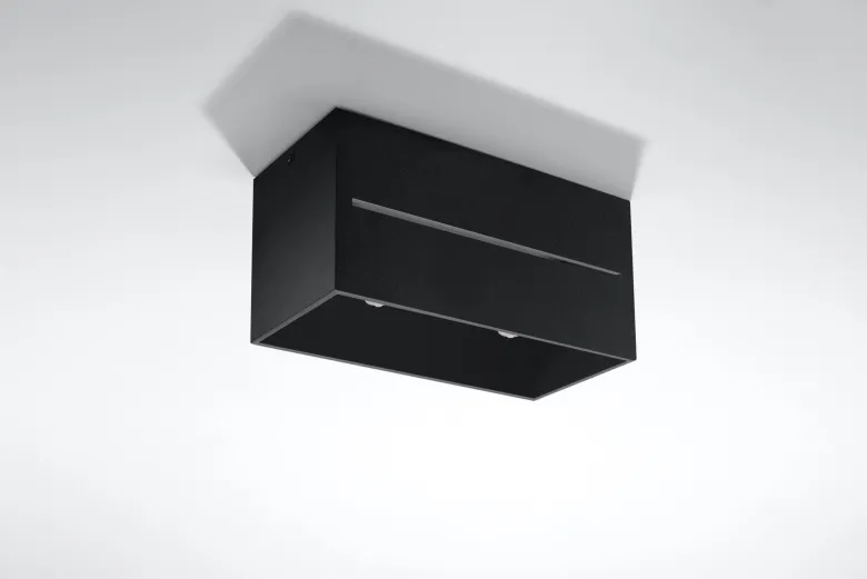 Aplique de techo LOBO 2 negro, G9