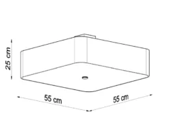 Aplique de techo LOKKO 55 blanco, E27