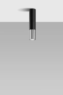 Aplique de techo LOOPEZ negro, GU10/cromo