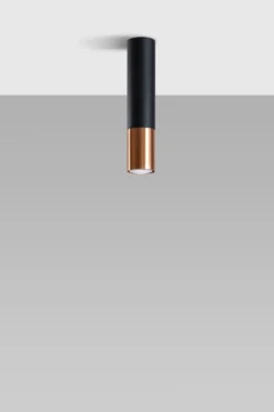 Aplique de techo LOOPEZ negro, GU10/cobre