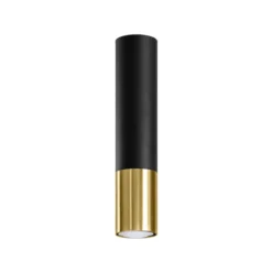 Aplique de techo LOOPEZ negro, GU10/dorado