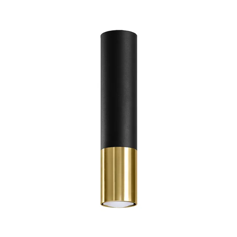 Aplique de techo LOOPEZ negro, GU10/dorado