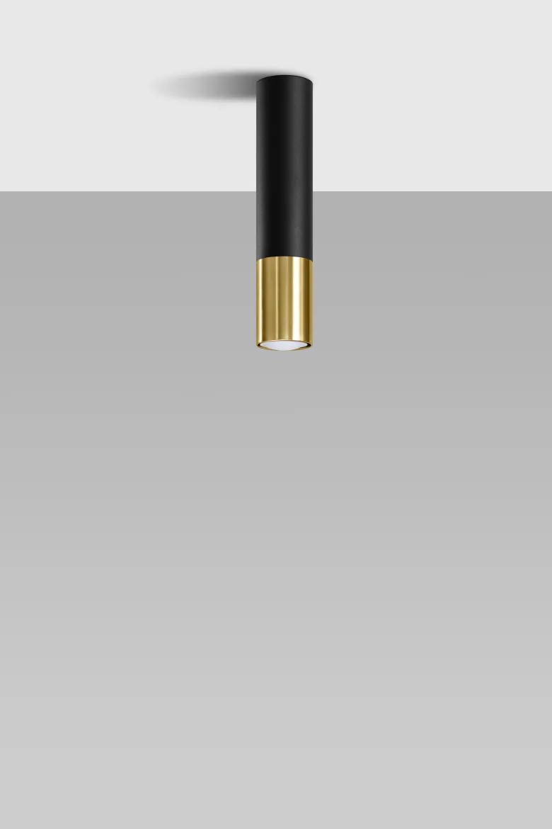 Aplique de techo LOOPEZ negro, GU10/dorado