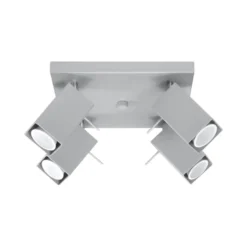Aplique de techo MERIDA 4 gris, GU10