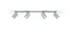 Aplique de techo MERIDA 4L gris, GU10