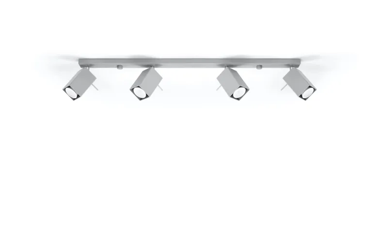 Aplique de techo MERIDA 4L gris, GU10