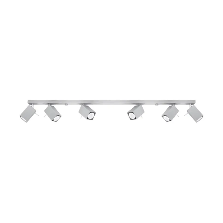 Aplique de techo MERIDA 6L gris, GU10