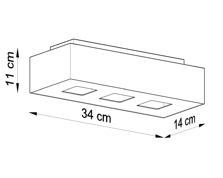 Aplique de techo MONO 3 blanco, GU10