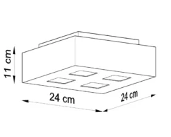 Aplique de techo MONO 4 blanco, GU10