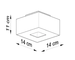 Aplique de techo MONO 1 negro, GU10
