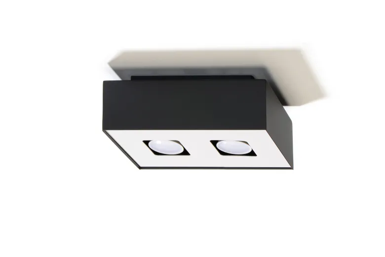 Aplique de techo MONO 2 negro, GU10
